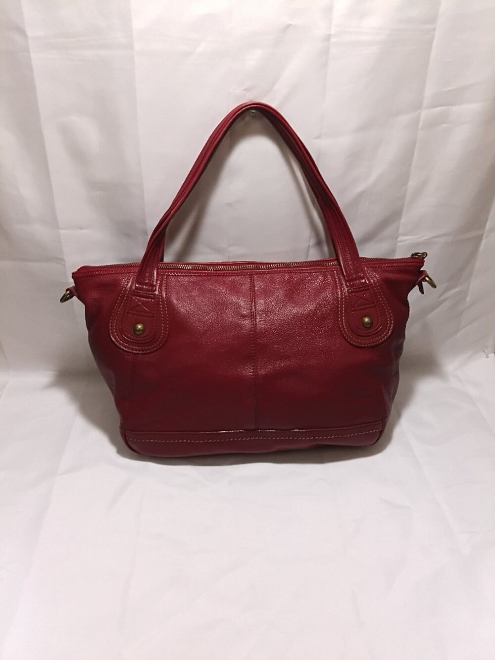 The Sak Red Pebbled Leather Satchel Shoulder Bag Crossbody, ❣️VINTAGE❣️